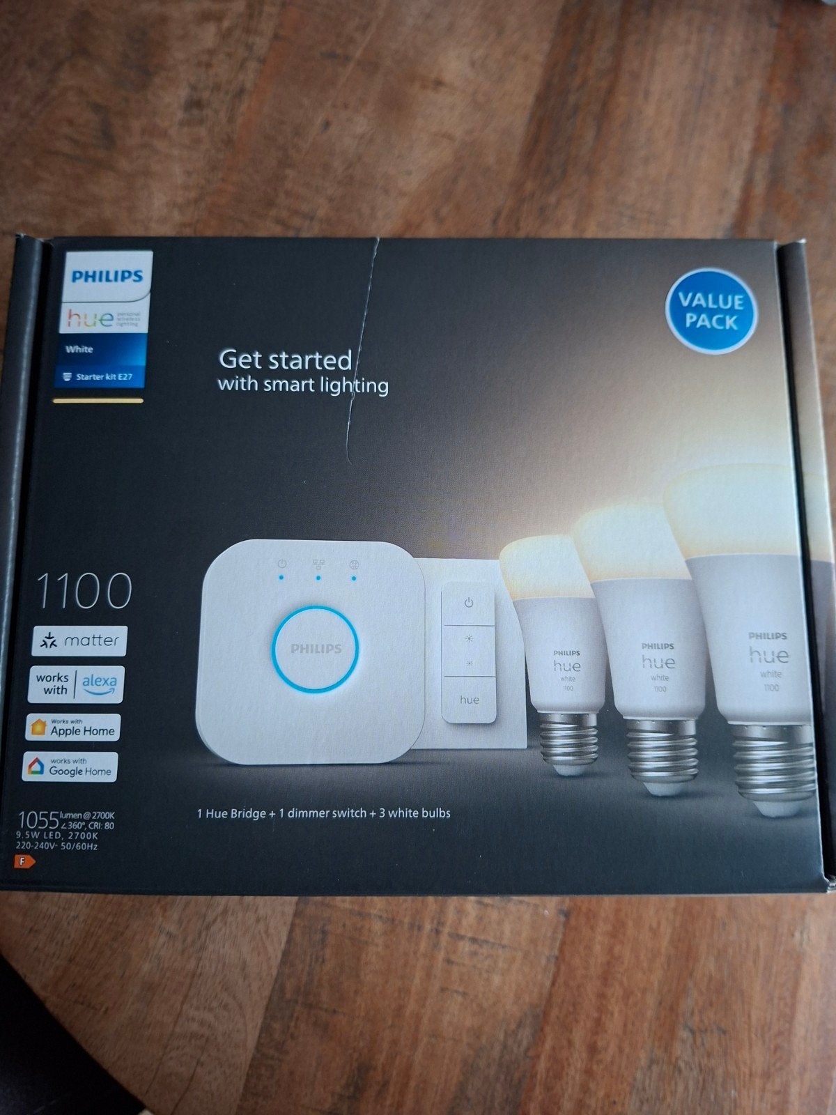 Philips Hue White Starter Kit E27 - Smart Verlichting nieuw, Ophalen, Wit, Dimbaar, Nieuw