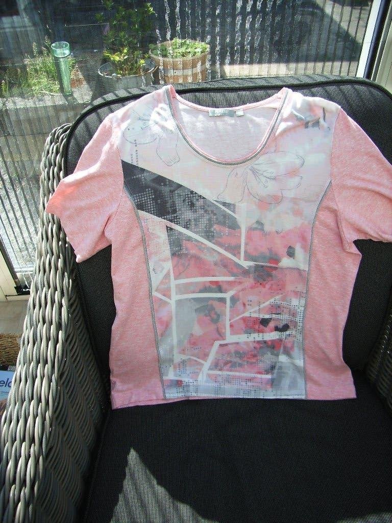 Nieuwstaat RABE T-shirt roze gemêleerd/grijs/zilver maat 40, Maat 38/40 (M), Rabe, Ophalen of Verzenden, Zo goed als nieuw
