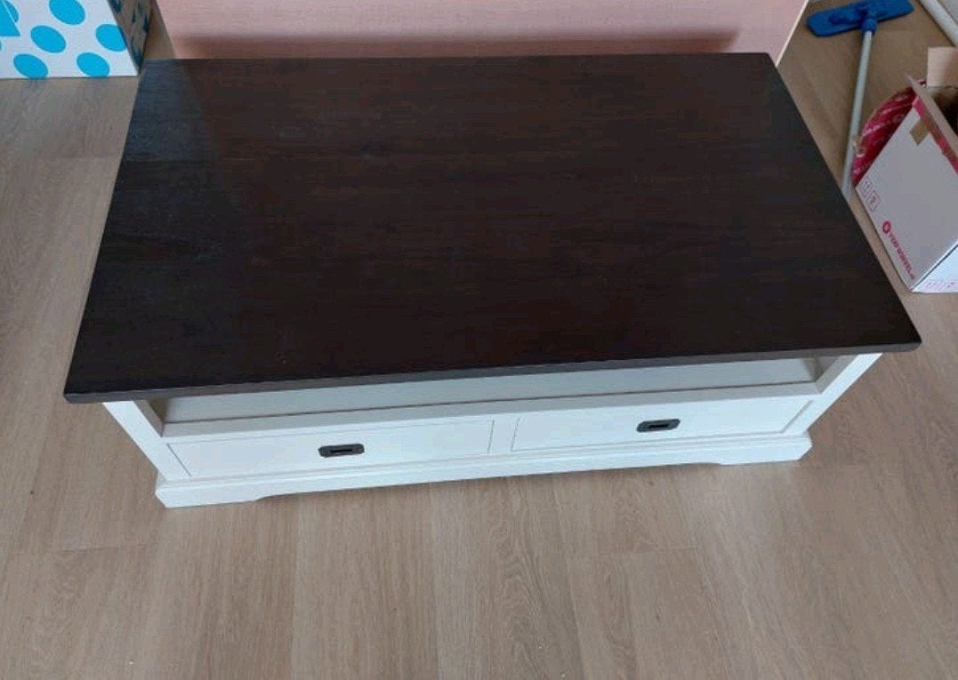 Salontafel Rivera Maison met lades, Ophalen, Gebruikt, Overige houtsoorten, 100 tot 150 cm