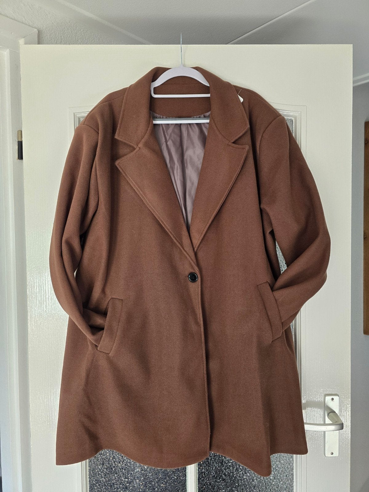 nieuwe jas/mantel 42 44 46 bruin, Kleding | Dames, Ophalen of Verzenden, Nieuw, Maat 46/48 (XL) of groter, Bruin