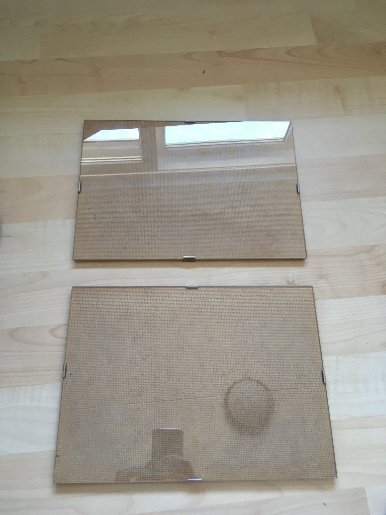 3x lijsten glas 28x20cm, Ophalen of Verzenden, Gebruikt, Glas