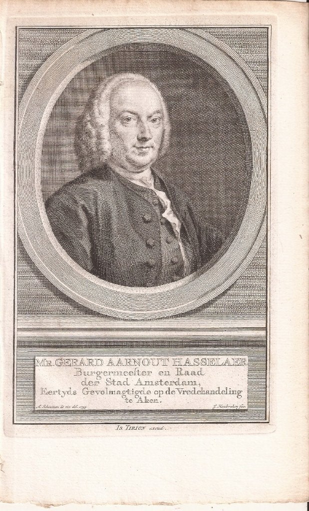 Portret van Gerard Aarnout Hasselaer Burgemeester Amsterdam
