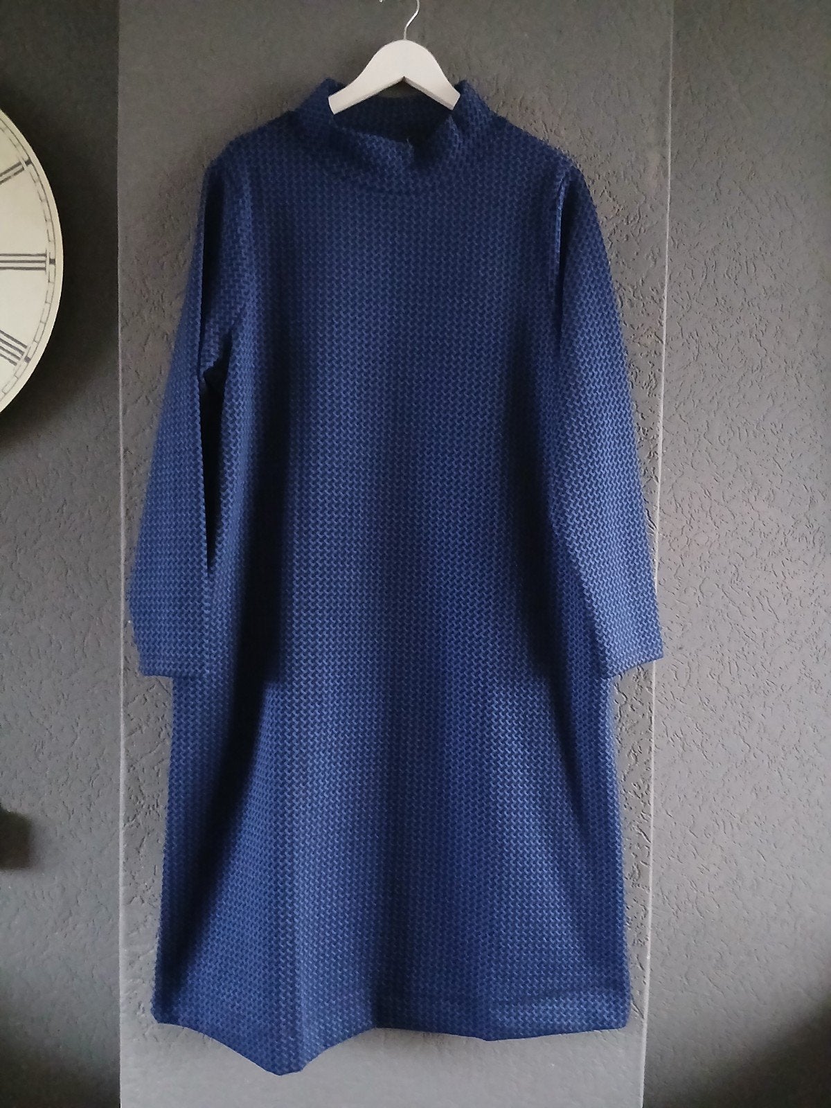Ulla Popken jurk maat 46/48 zwart met blauw, Verzenden