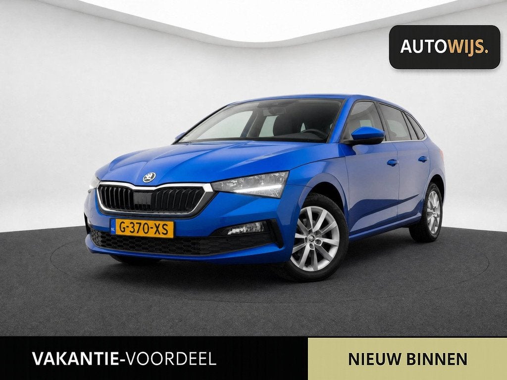 Skoda Scala 1.0 TSI Ambition|NL AUTO|LM-VELG|1e EIG|AIRCO|GO, Auto's, Skoda, Voorwielaandrijving, Gebruikt, Blauw, 116 pk