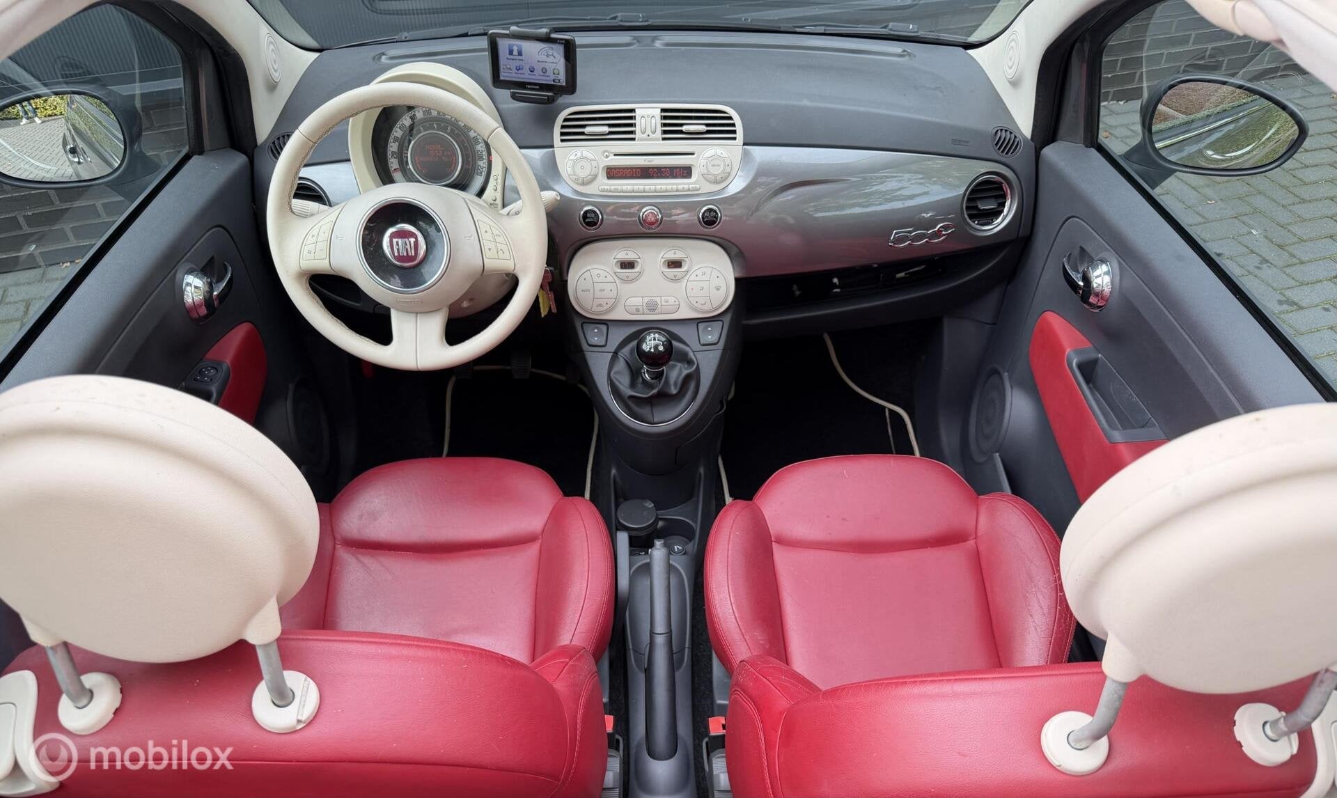 Fiat 500 0.9 TwinAir Lounge|climate|Leder|PDC|Navi|15” LM, Euro 5, 86 pk, Gebruikt, Leder