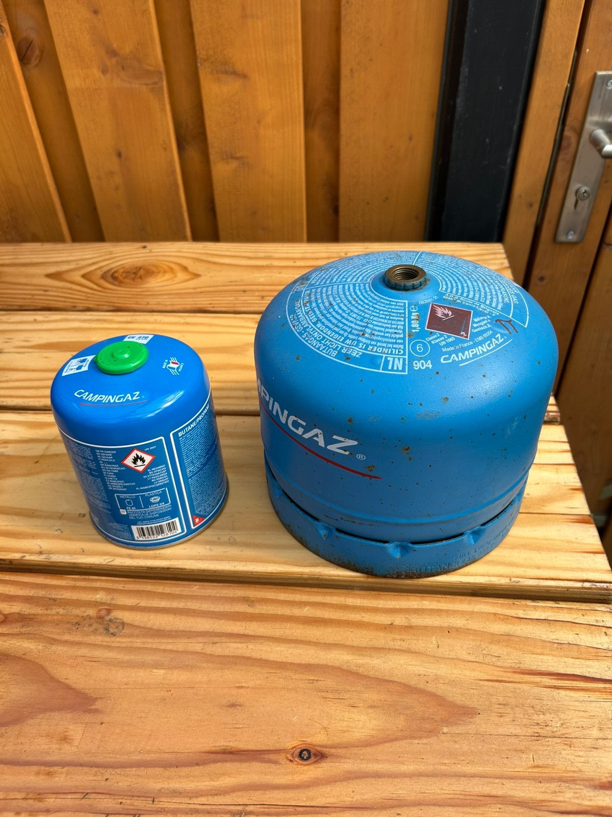 Twee x campingaz flessen 904 en cv 470 plus, Ophalen of Verzenden, Zo goed als nieuw