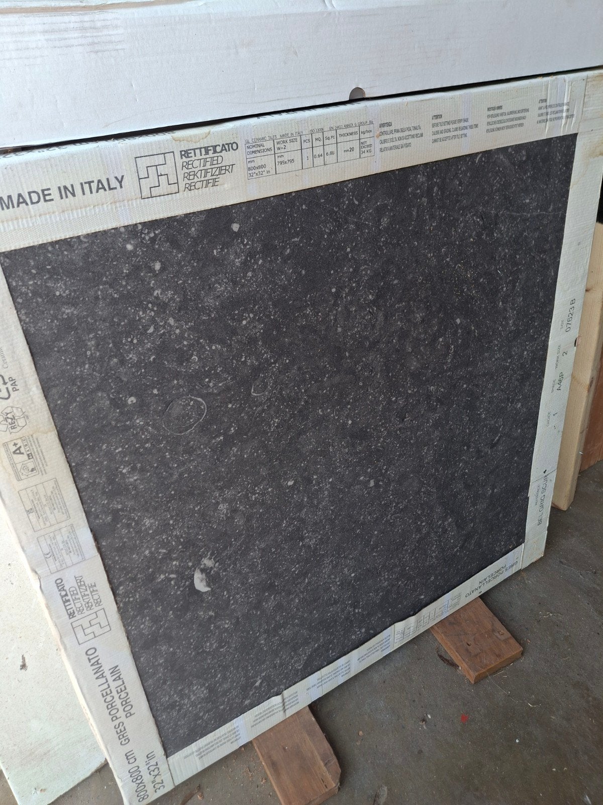 Keramische tegel 80x80x2, Ophalen, 60 cm of meer, Nieuw, Minder dan 5 m²