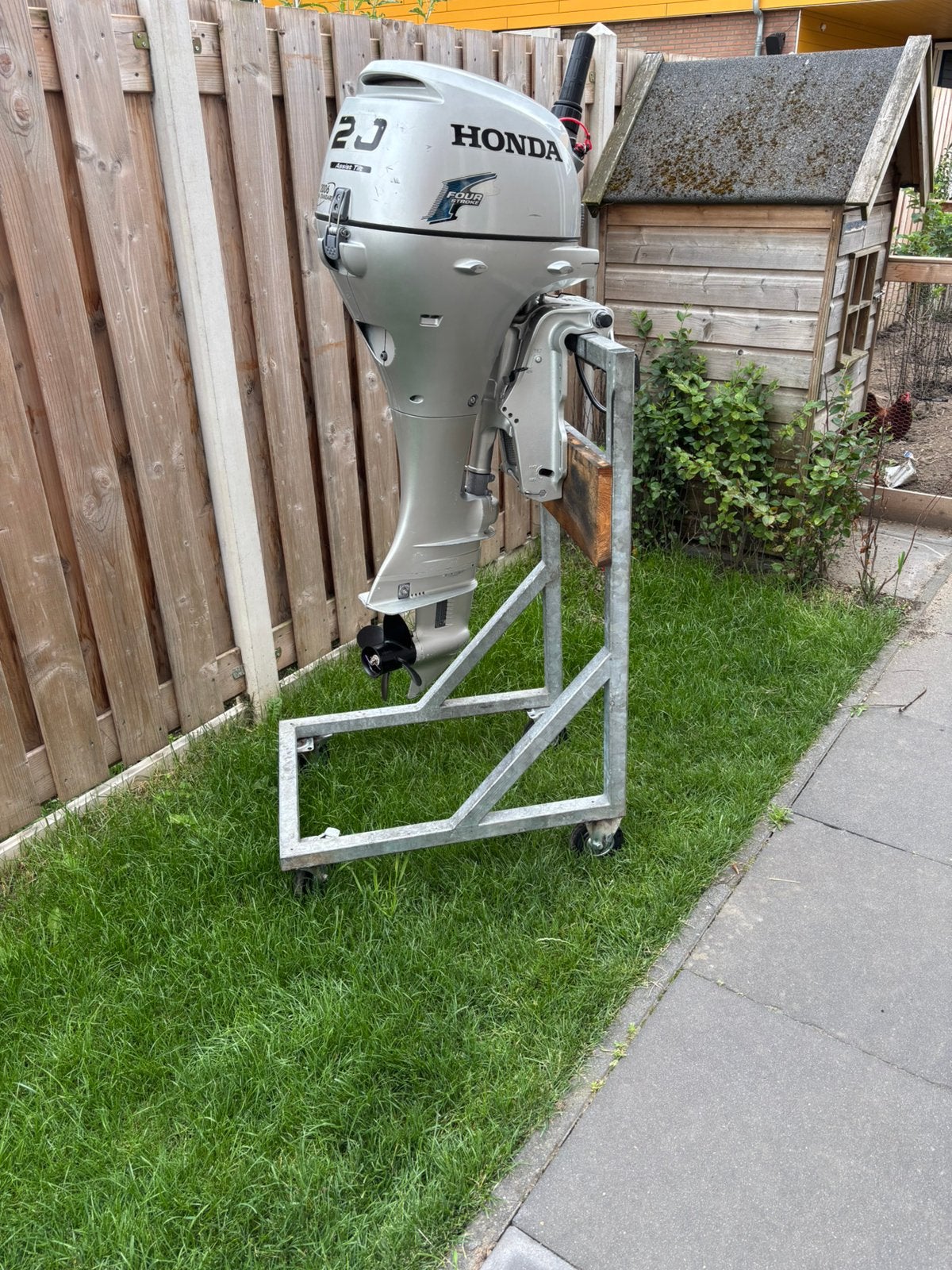 Te koop 20/15/8/6 Honda 4 takt langstaart /e start., Ophalen, 10 tot 30 pk, Zo goed als nieuw, Benzine