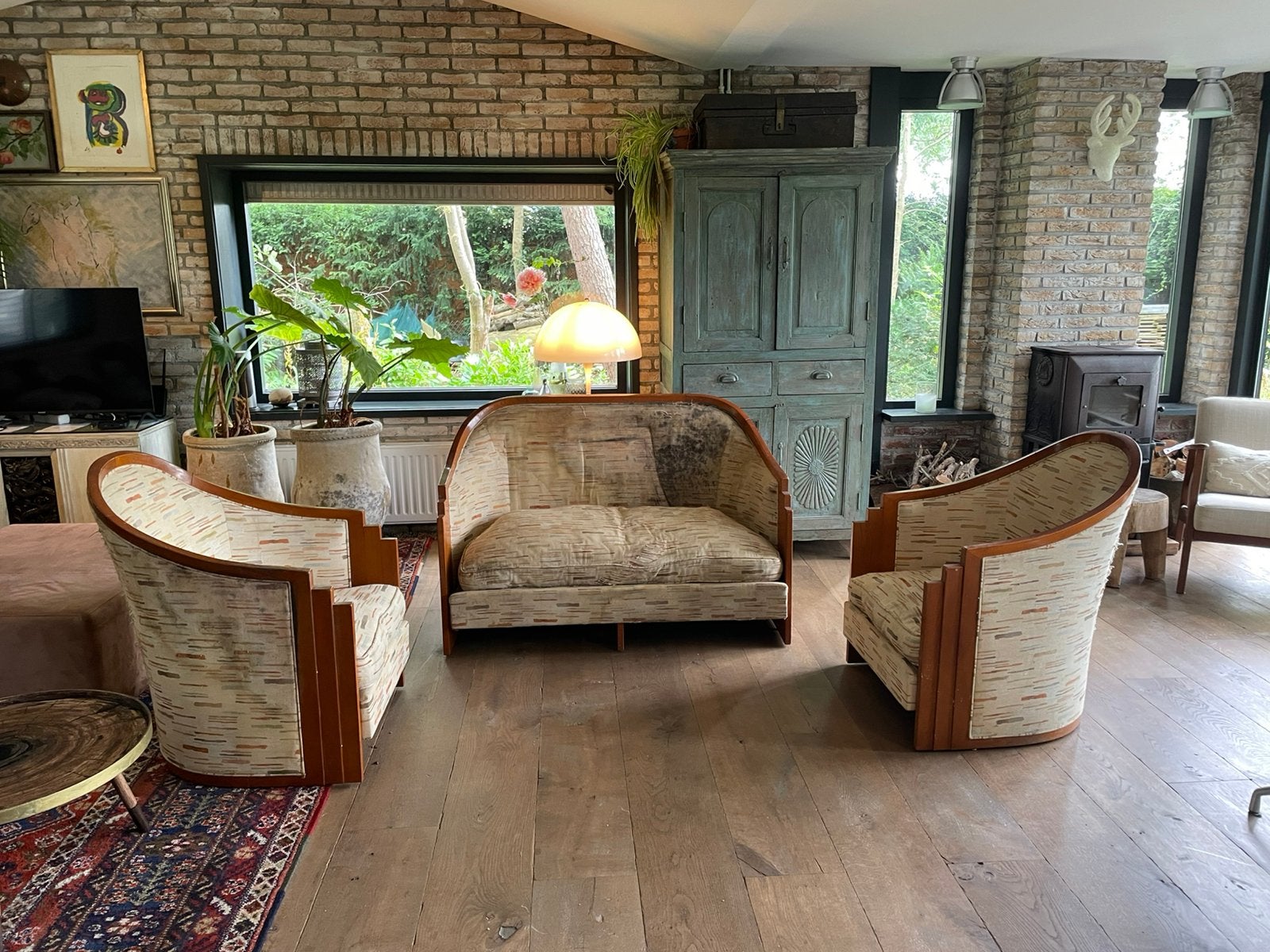 Art Deco remake bankstel, Ophalen
