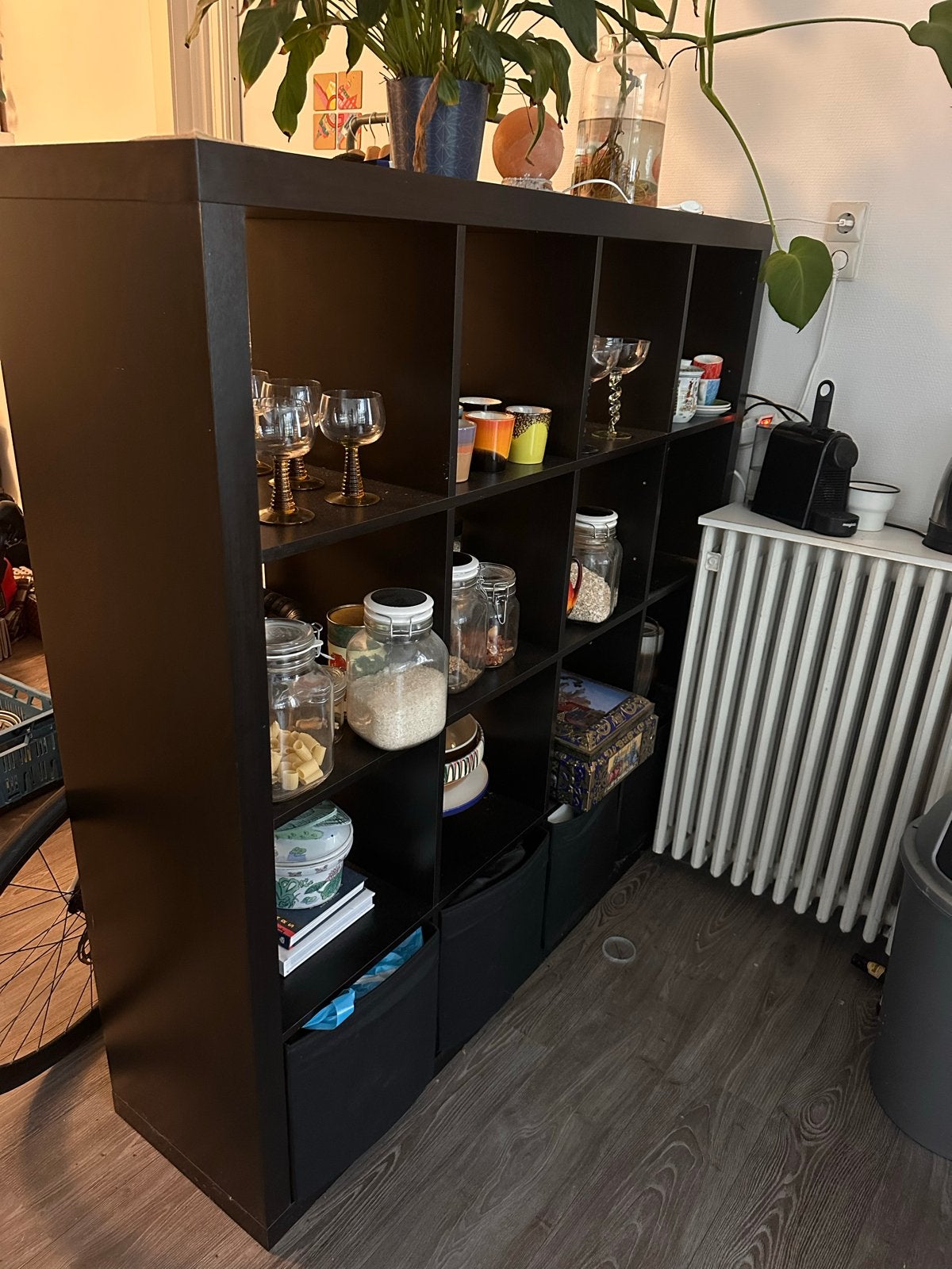 IKEA Kallax kast 4x4 - gebruikt met beschadigingen, Ophalen, Gebruikt, 100 tot 150 cm, Minder dan 100 cm