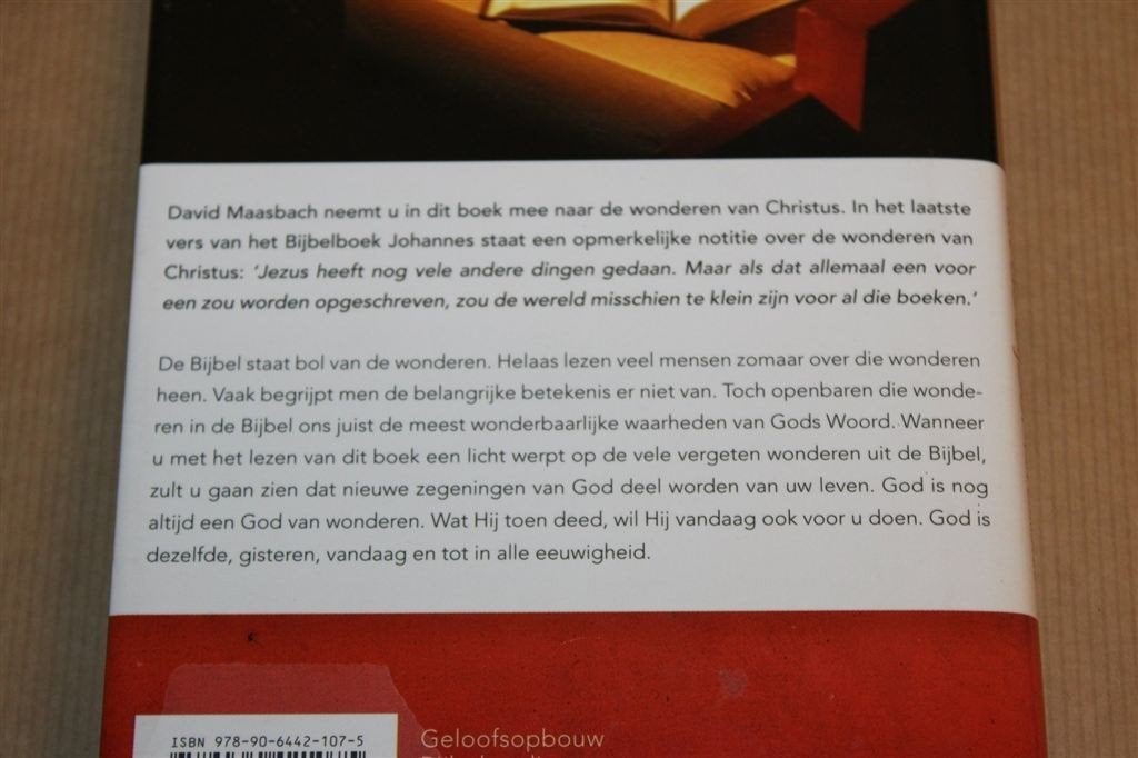 De Vergeten Wonderen uit de Bijbel — David Maasbach, Boeken, Ophalen of Verzenden, Zo goed als nieuw