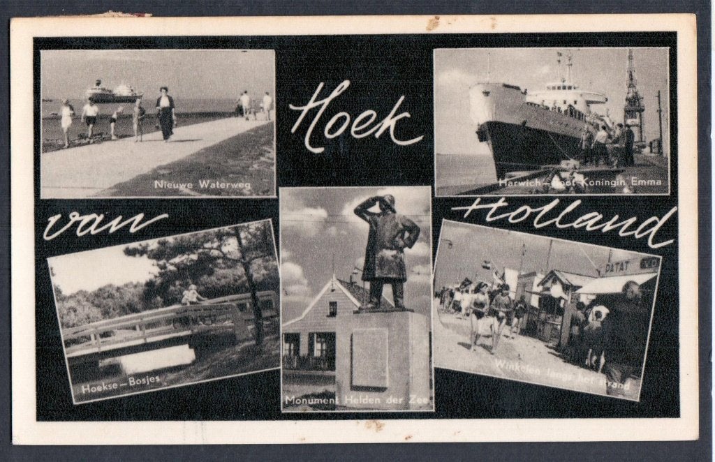 Hoek van Holland, 5-luik. 1962., Ophalen of Verzenden, 1960 tot 1980, Gelopen, Zuid-Holland