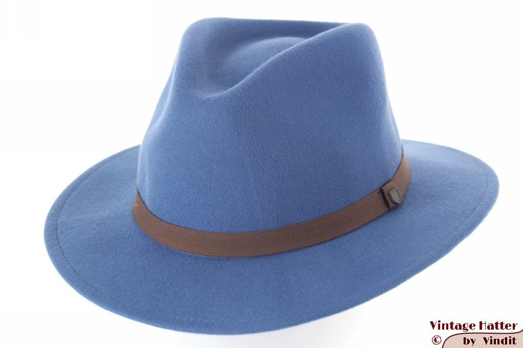 Outdoor gleufhoed Brixton Messer blauw vouwbaar 58-60 L New, 60 cm (XL, 7½ inch) of meer, Hoed, Nieuw, Brixton