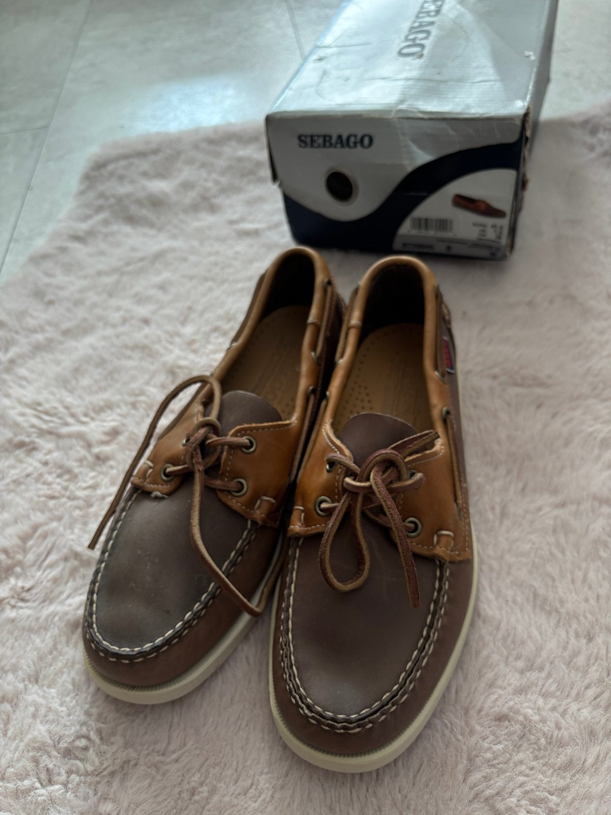 Sebago Docksides bootschoenen MAAT 41,5 - Bruin/Cognac, Kleding | Dames, Schoenen, Nieuw, Instappers, Bruin, Ophalen of Verzenden