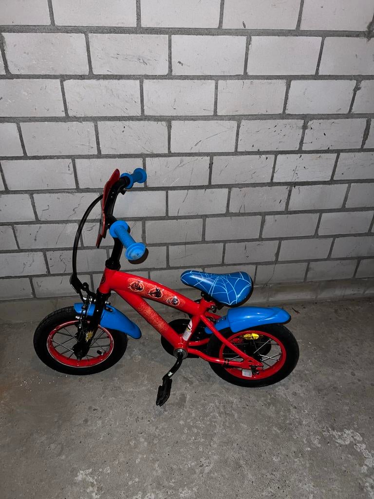 Spiderman kinderfiets - Goede staat, Ophalen, Gebruikt, Velgrem, Minder dan 16 inch