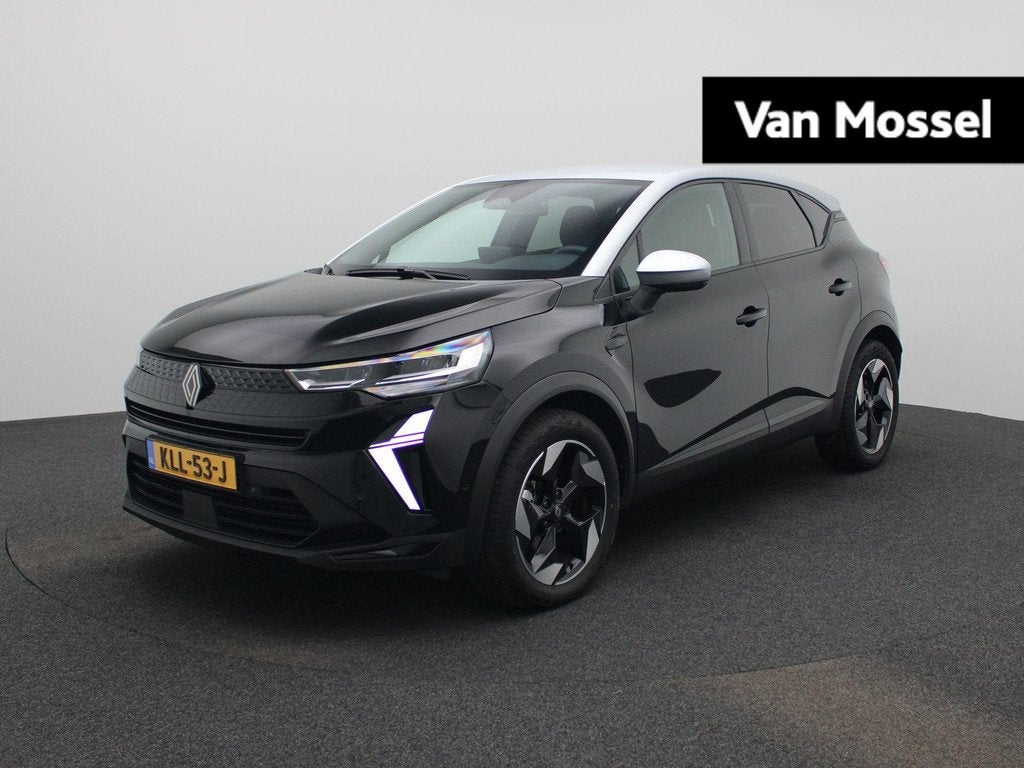 Renault Captur 1.8 E-Tech full hybrid 160 techno | Camera |, Auto's, Renault, 4 cilinders, Leder en Stof, Zwart, Bedrijf