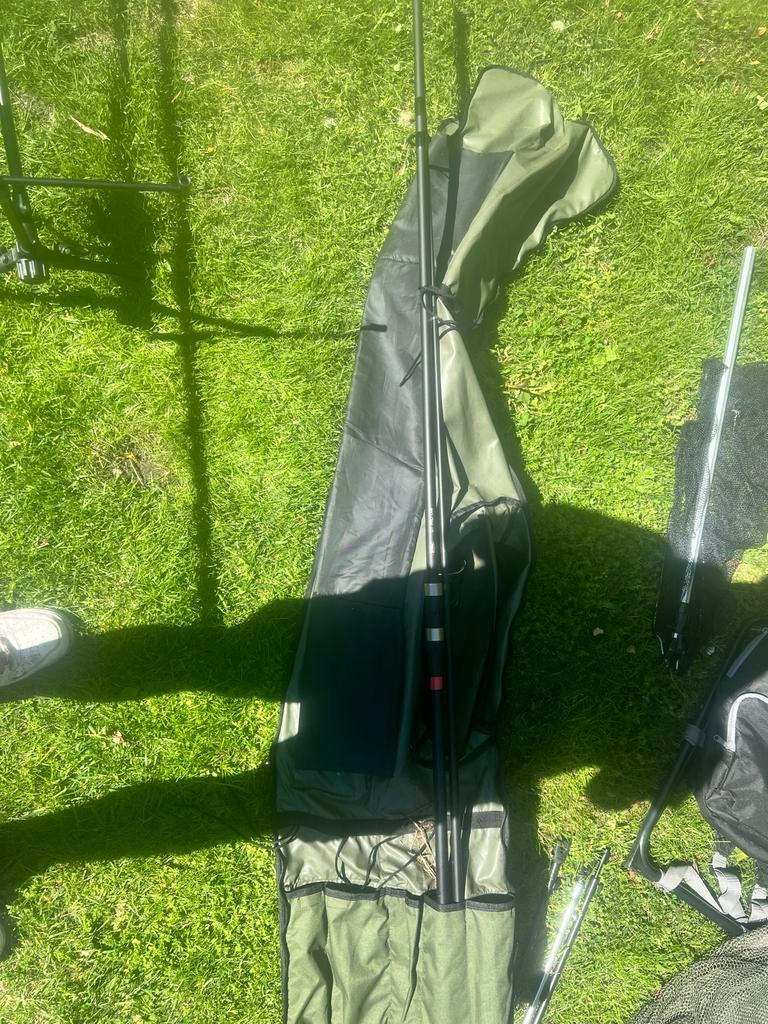 Karper hengel set 12ft met steun (piepers en ontvanger), Ophalen, Gebruikt, Complete set