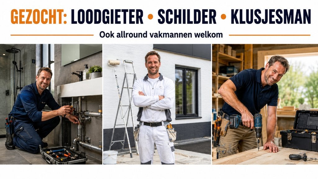 LOODGIETER / SCHILDER / KLUSJESMAN GEZOCHT, Overige uren, Overige niveaus, Vanaf 1 jaar, Freelance of Uitzendbasis