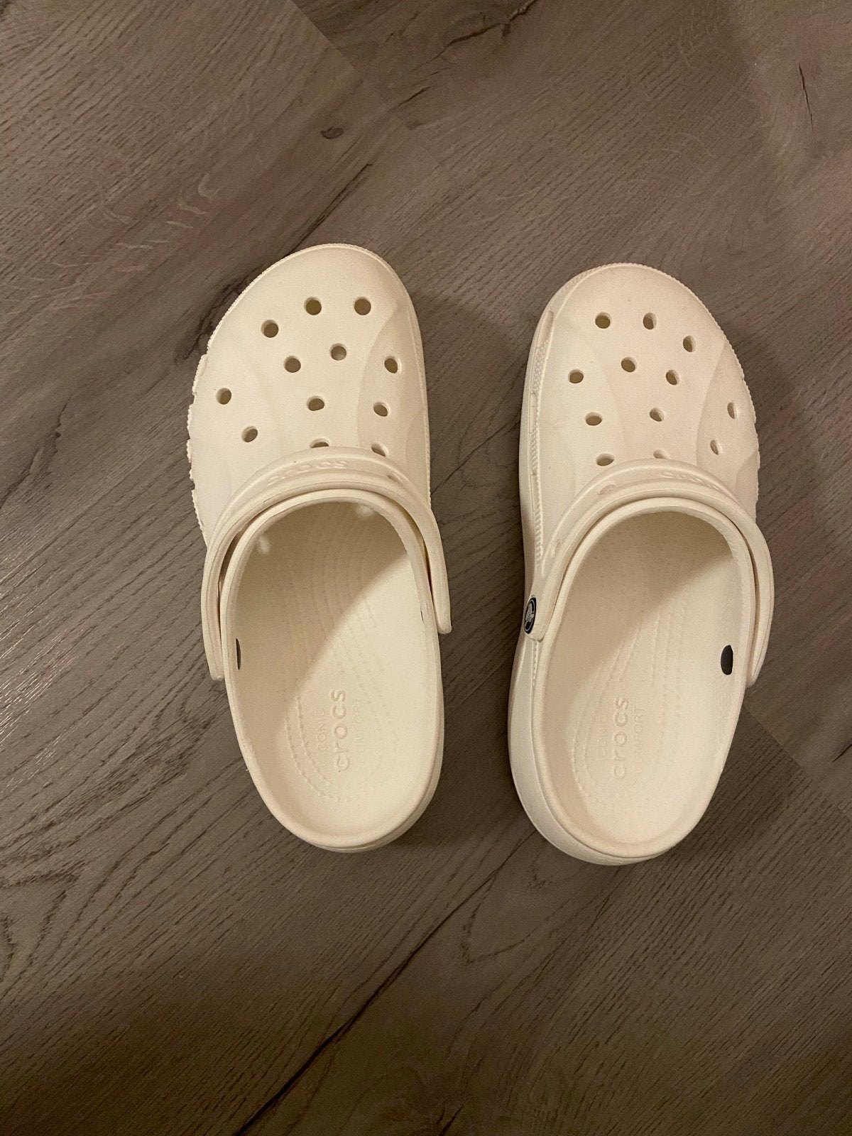 Witte Crocs hoge zool maat 38-39, Ophalen, Zo goed als nieuw, Wit, Slippers