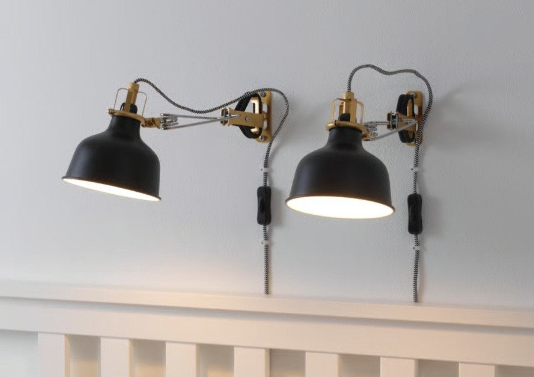 RANARP KLEMSPOT IKEA 2 STUKS, Bedlamp, Zwart, IKEA, Met schakelaar