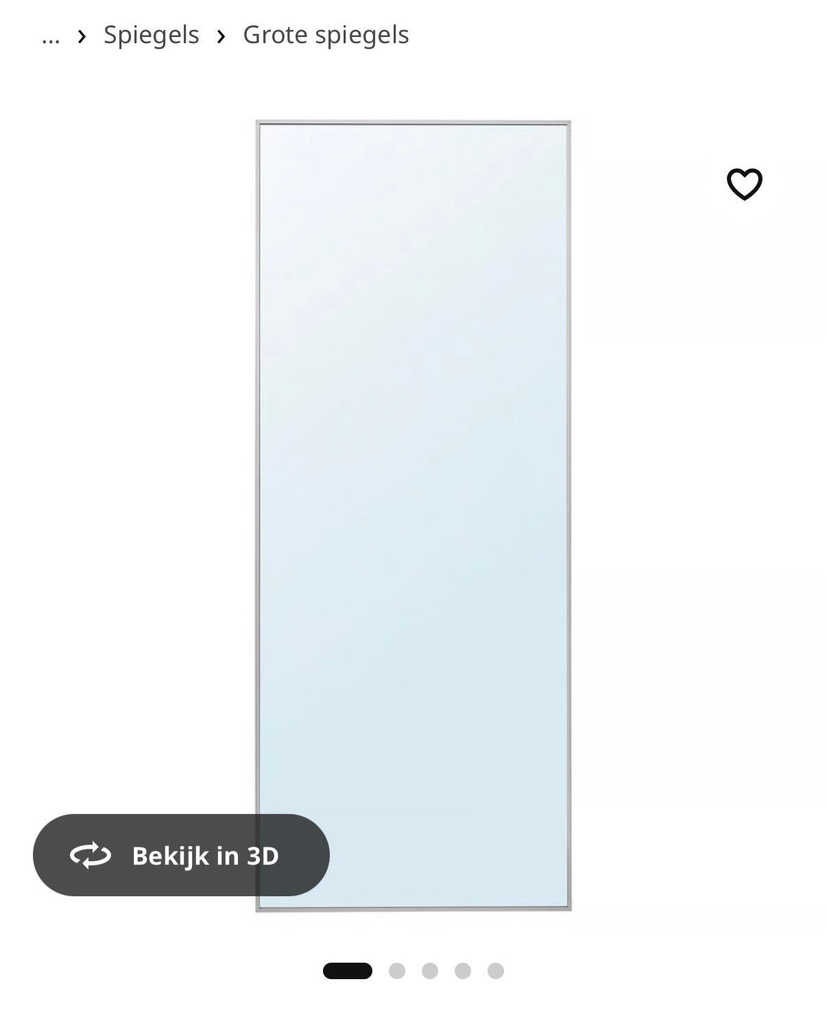 Spiegel Ikea 78x196, Ophalen, Gebruikt, 75 tot 100 cm, 150 tot 200 cm