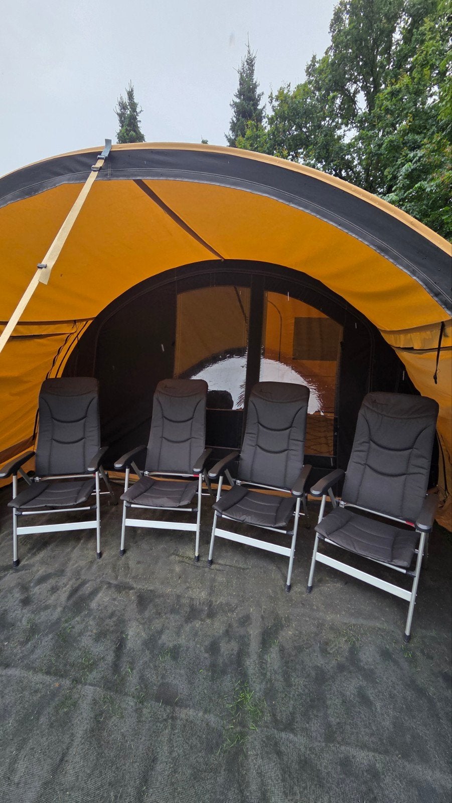Isabella Thor standenstoel - Dark Grey set van 4, Ophalen, Gebruikt, Campingstoel