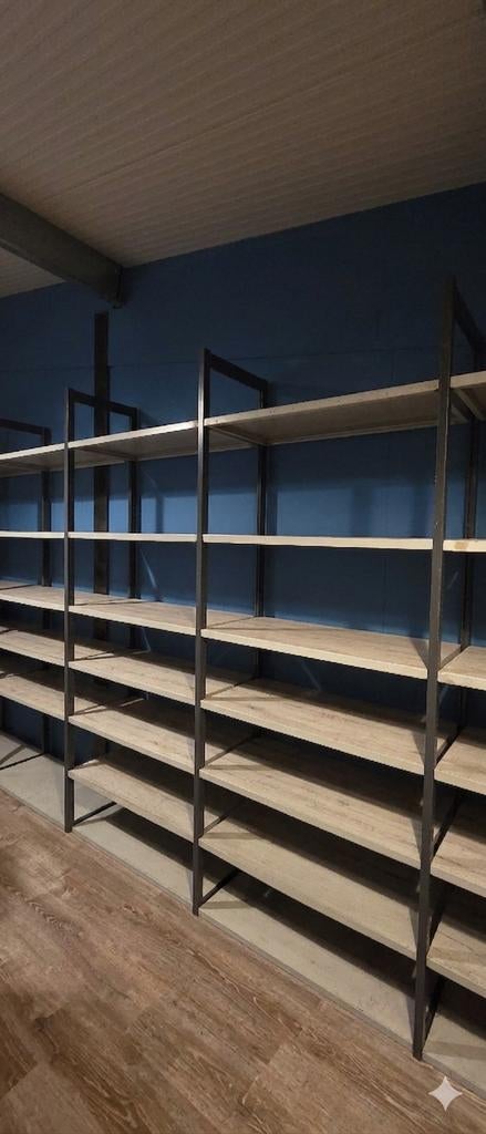 Winkelstellingen / magazijn stellingen 15m, Huis en Inrichting, Ophalen
