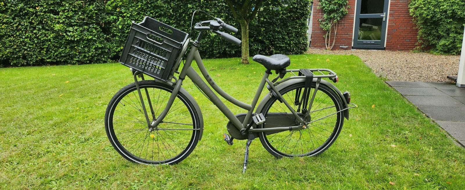 Cortina u4 transportfiets 25 inch met voordrager en krat, Terugtraprem, Versnellingen, Ophalen, Overige merken