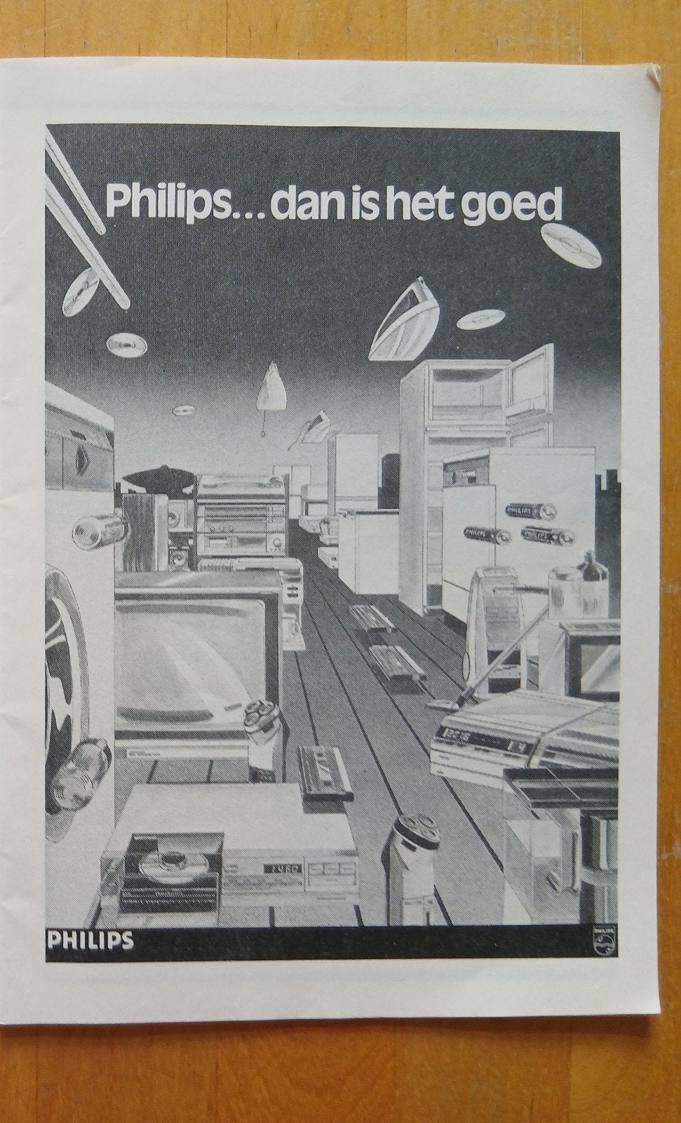 1985 Philips Advertentie - 'Philips... dan is het goed', Ophalen of Verzenden, 1980 tot heden, Knipsel(s)