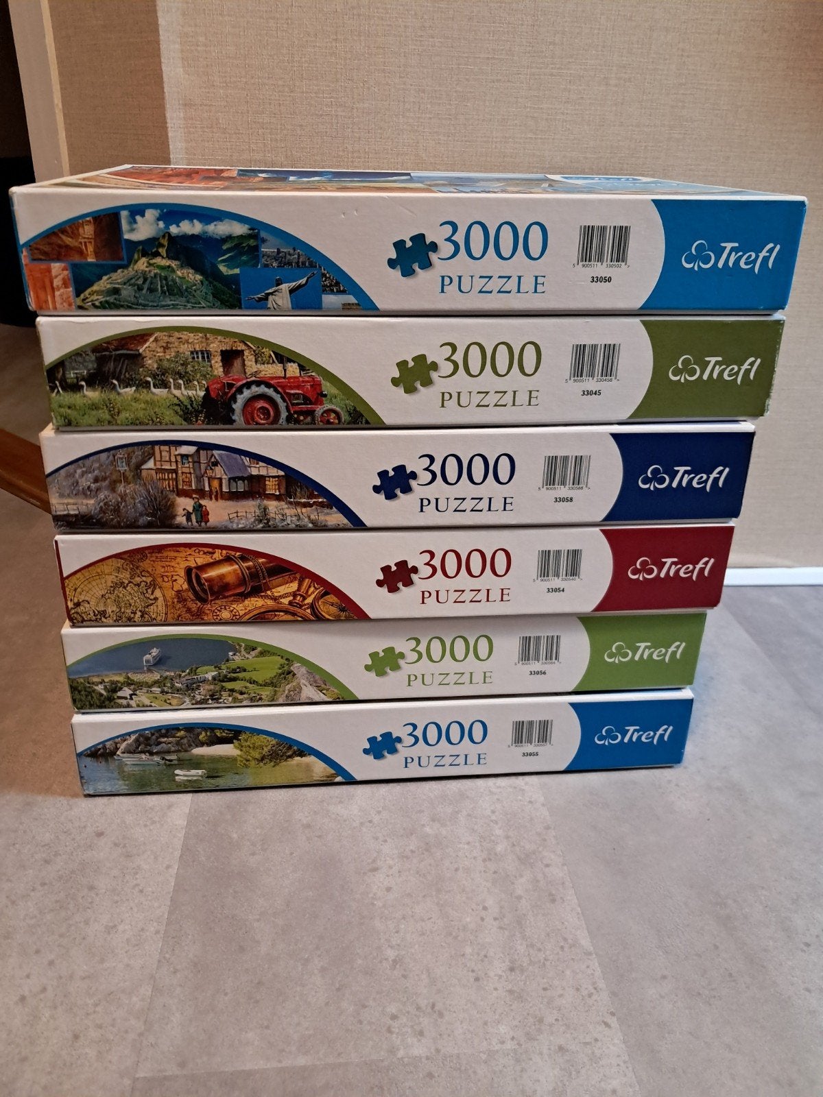 6 Trefl Legpuzzels 3000 stukjes -Samen 20,00., Ophalen of Verzenden, Meer dan 1500 stukjes, Zo goed als nieuw, Legpuzzel