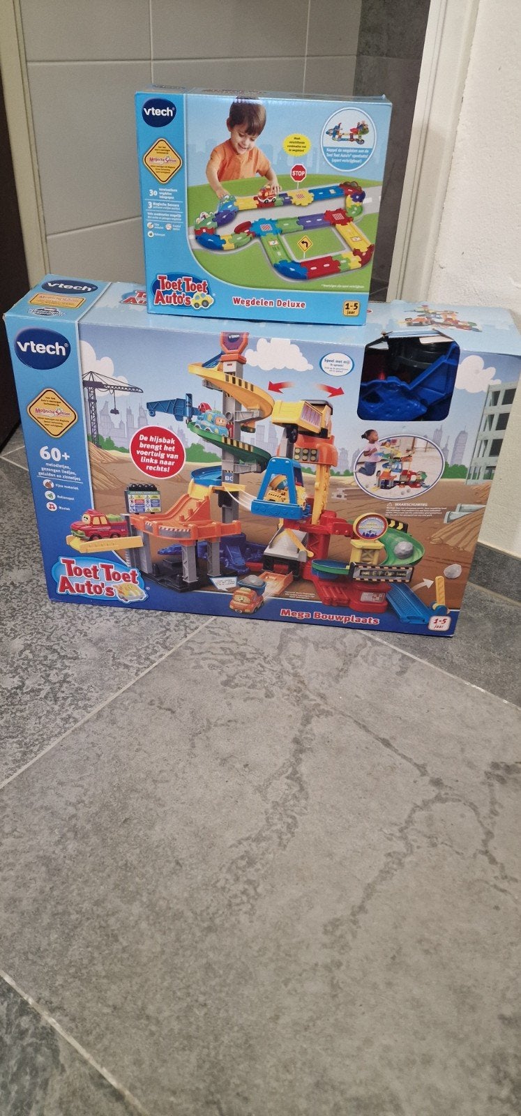 VTech Toet Toet Auto's Mega Bouwplaats & Wegdelen Deluxe, Ophalen, Zo goed als nieuw