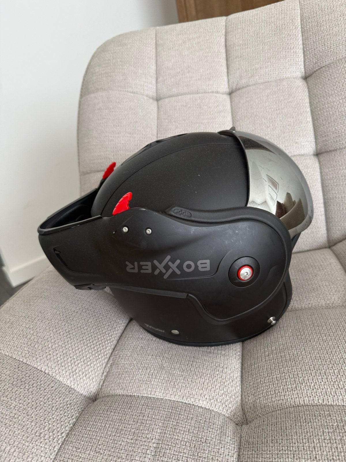 Roof Boxxer helm XL, vizier, Stijlvolle en veilige motorhelm, Motoren, Systeemhelm, Heren, Tweedehands, Ophalen