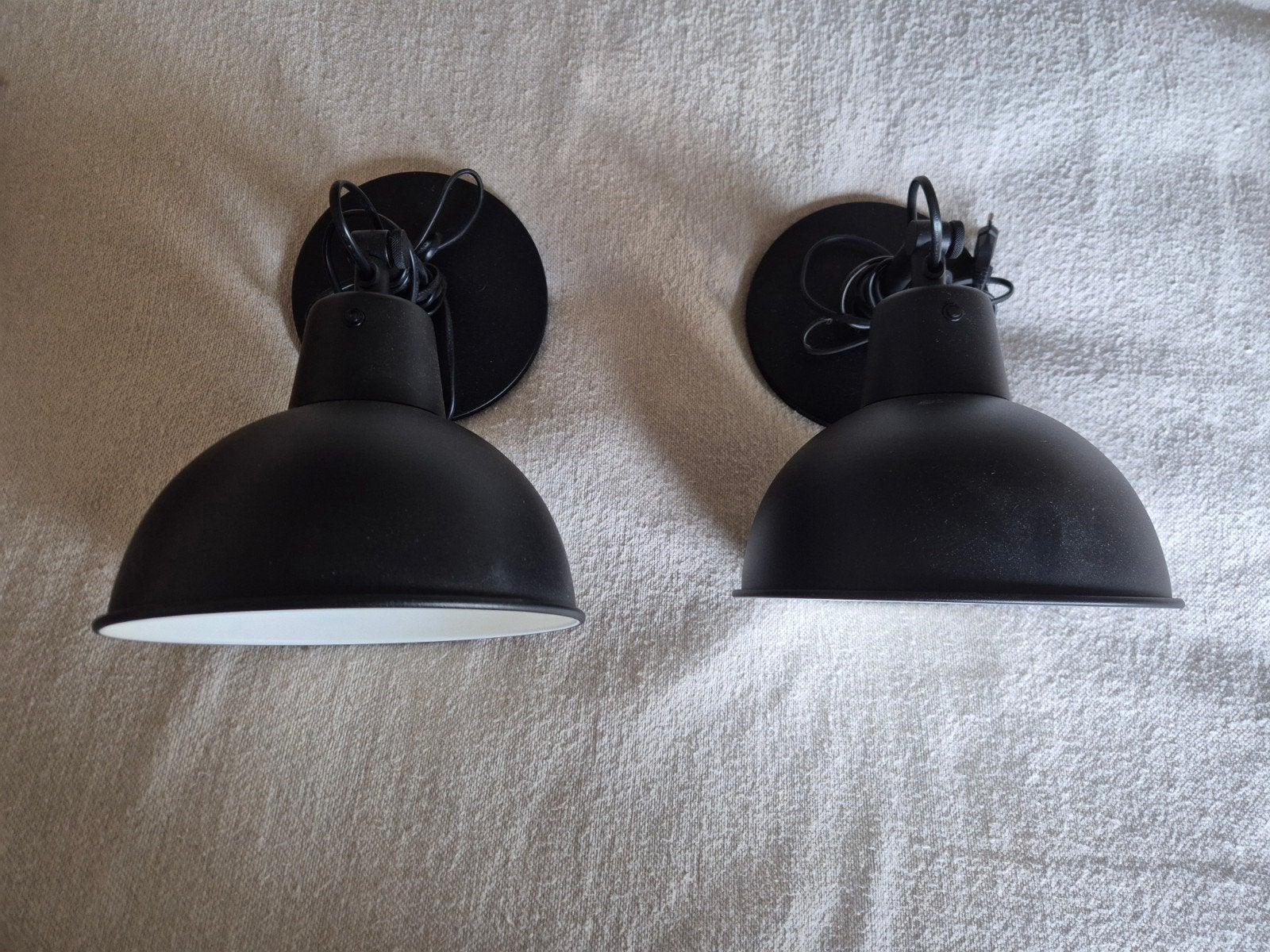 Twee zwarte wandlampen - IKEA SKURUP, Ophalen, Zwart, IKEA, E27 (groot)