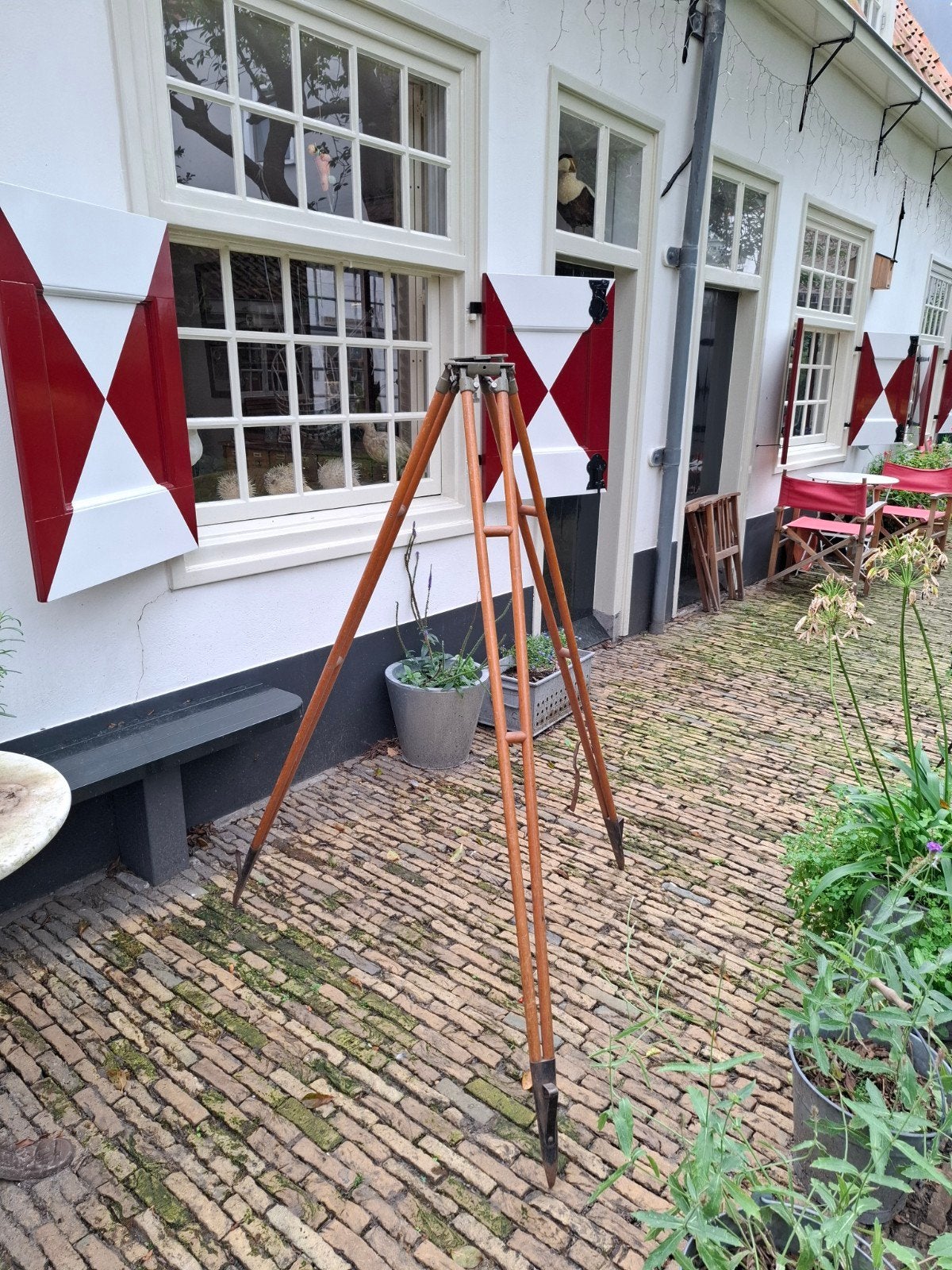Vintage Landmeterstatief Kern Aarau Suisse om te vormen lamp, Ophalen