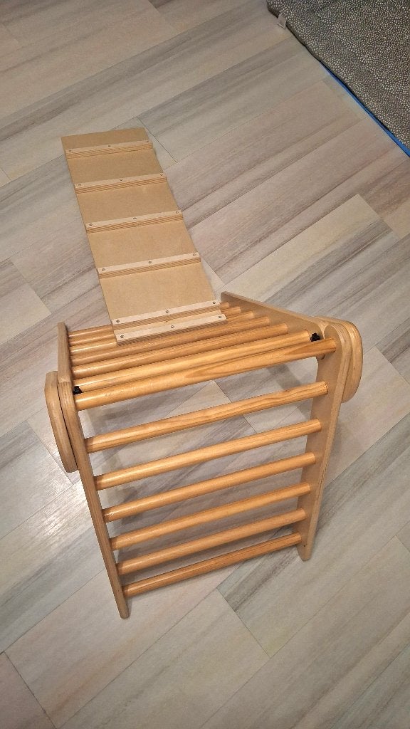 Houten klimrek (driehoek) met glijbaan, Kinderen en Baby's, Ophalen, Zo goed als nieuw, Overige typen