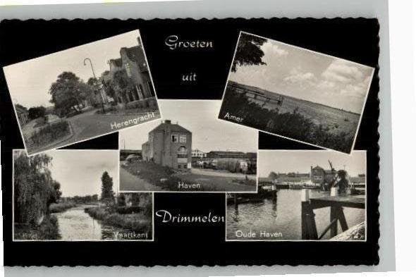 Drimmelen 5 afb waarbij haven st 1962, Ophalen of Verzenden, 1960 tot 1980, Gelopen, Noord-Brabant