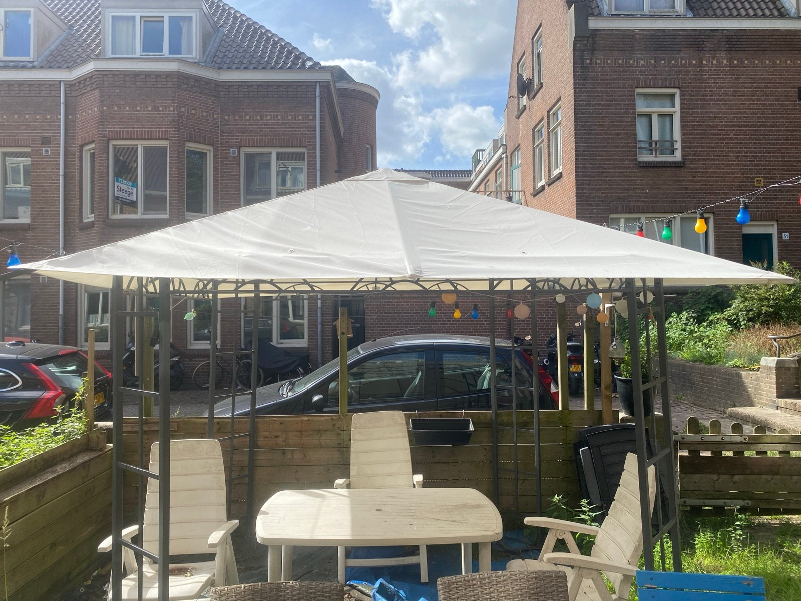 Waterdichte partytent 2x2m, 1.80m hoog, goede staat, Tuin en Terras, Ophalen, Partytent, Minder dan 2 meter, Minder dan 4 meter