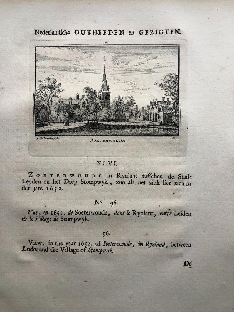 096 / Zoeterwoude Kopergravure 1731, Ophalen of Verzenden
