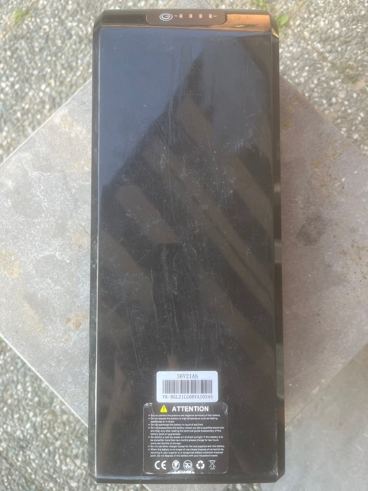 Knaap 36V 21Ah / 756Wh accu + 42V 3A oplader, Ophalen of Verzenden, Gebruikt