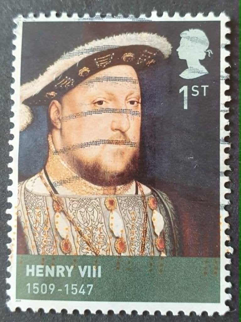 196-26 Engeland / Henry VIII, Verzenden, Gestempeld