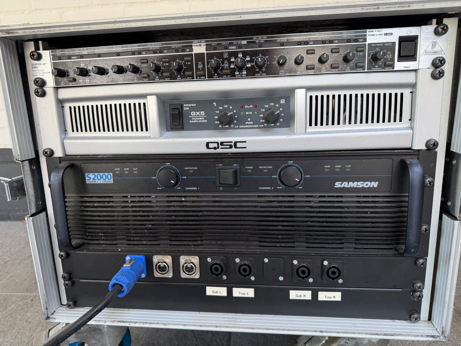 Complete PA Set: EV SX300, RCF Subs, Amps & Flightcase, Gebruikt, Inclusief standaarden, Speakerset, Ophalen
