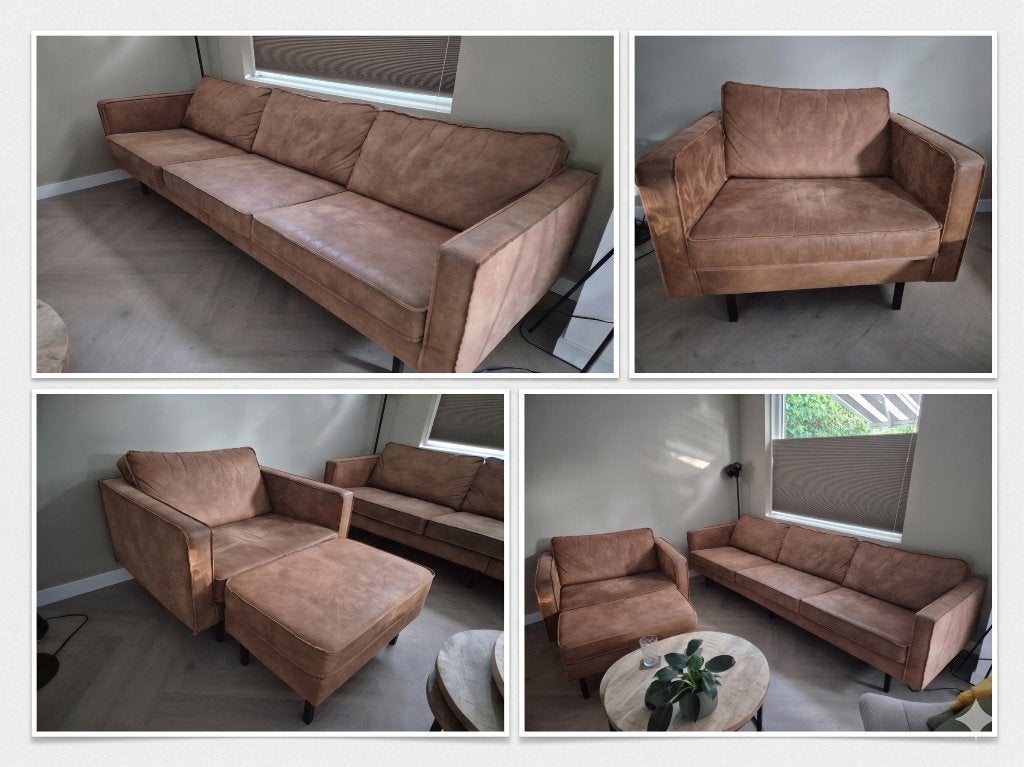 BePureHome/Woood Rodeo Bank 3-zits/Fauteuil(Loveseat)/hocker, Huis en Inrichting, Banken | Bankstellen, Ophalen, Overige materialen