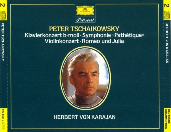 Tschaikowsky: Klavierkonz. Symfonie Pathétique - Karajan 2CD, Inclusief boekje, Verzenden, Soloconcert, Zo goed als nieuw