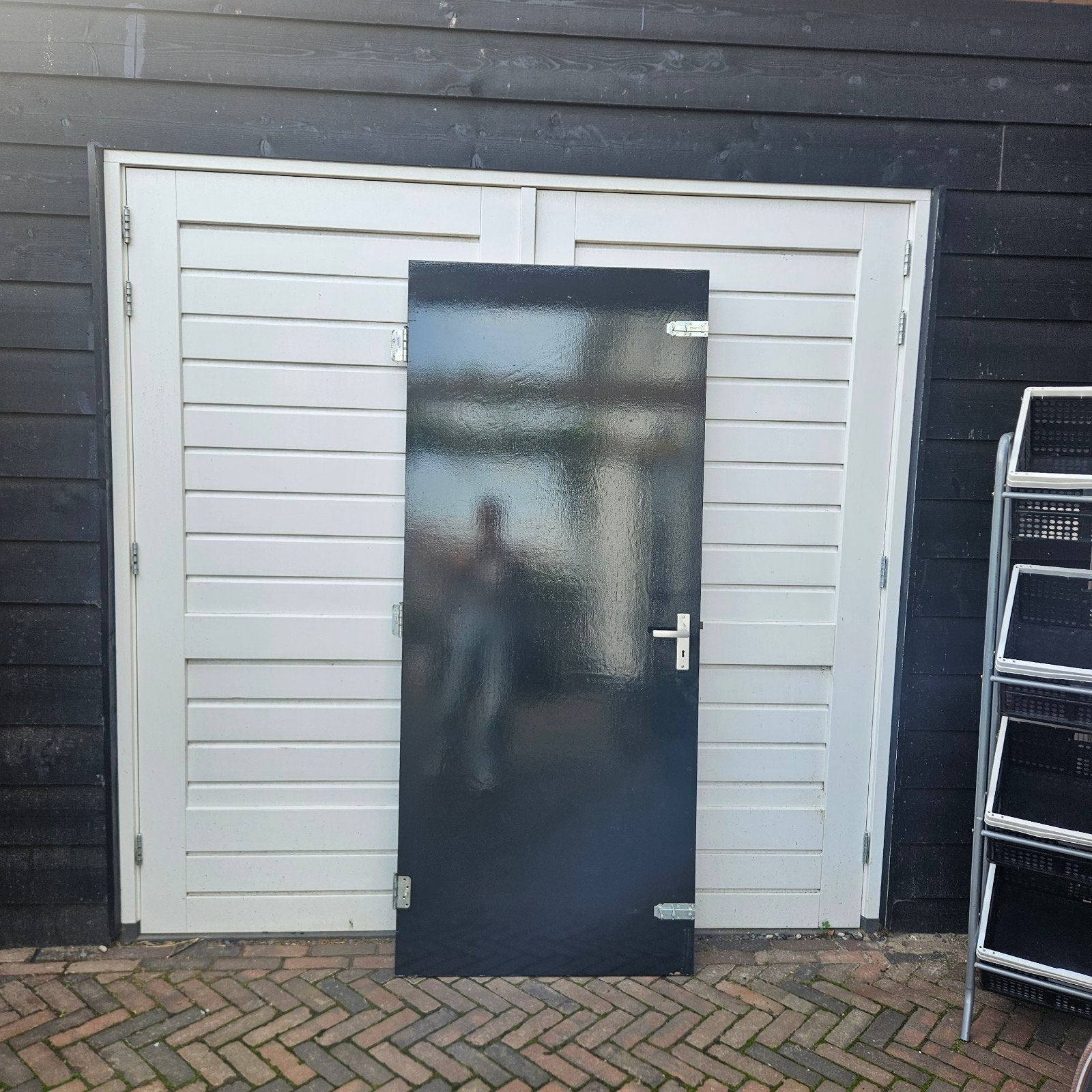 Stompe MULTIPLEX deur met sloten, Ophalen, Buitendeur, 200 tot 215 cm