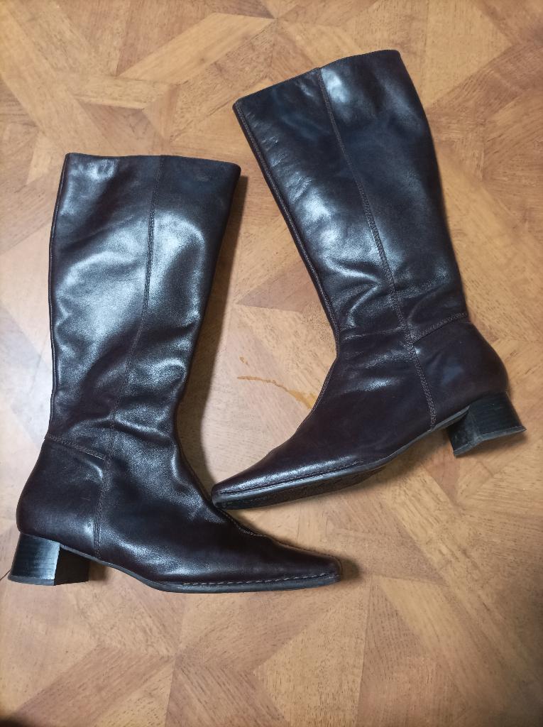 Ladyflex leren laarzen bruin maat 40, Hoge laarzen, Bruin, Ladyflex, Ophalen of Verzenden