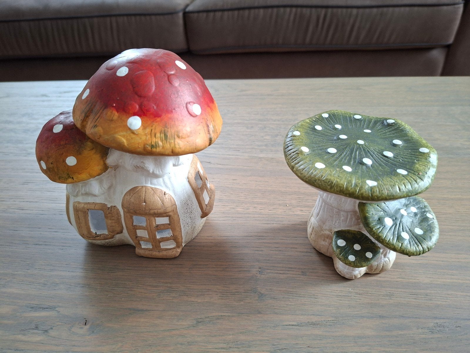 Paddestoel huisje+ waxinelichtje steen/ aardewerk nieuw 5.95, Verzamelen, Ophalen of Verzenden, Nieuw