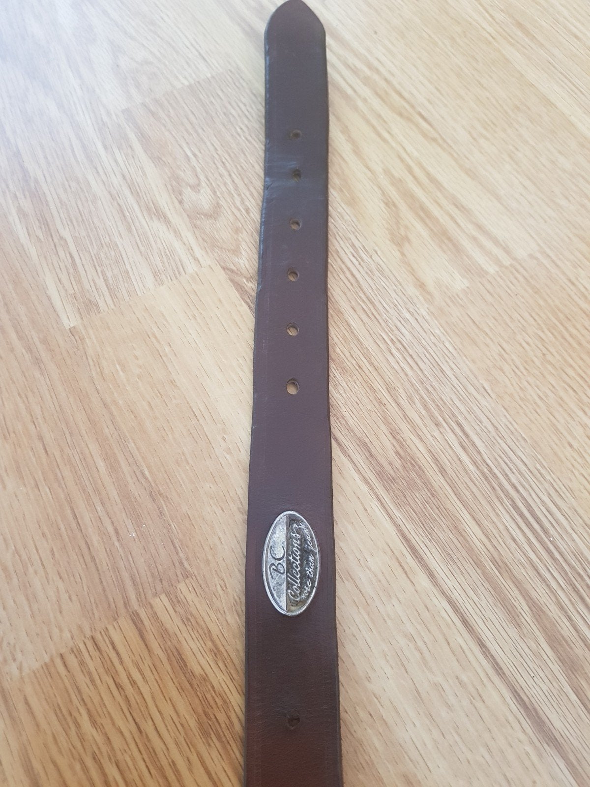 Stoere bruine leren riem BC Collections - maat 85 (M), 95 tot 105 cm, Bruin, Echt leder, Ophalen of Verzenden