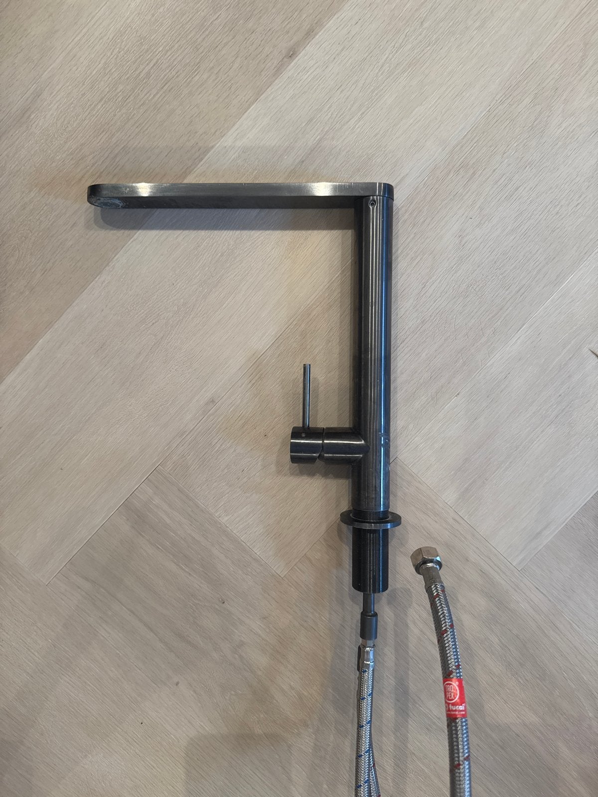 Stijlvolle Gunmetal Keukenkraan - Modern Design, Overige typen, Ophalen of Verzenden, Zo goed als nieuw, Metaal