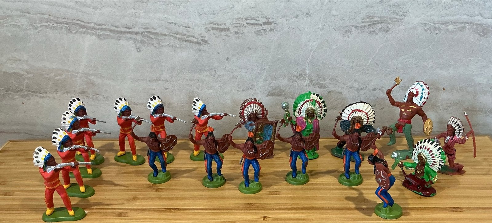 Vintage Britains Ltd. Indianen Speelgoedfiguren - Made in Ho, Verzenden
