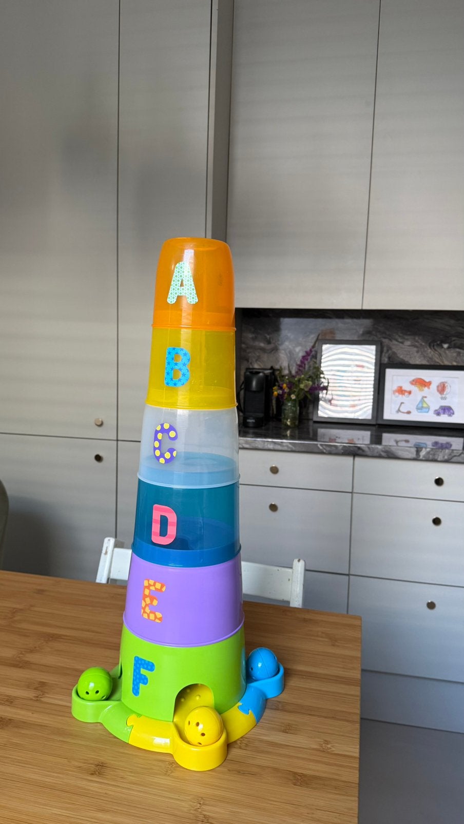Stapeltoren met ballen - 14 delig Winfun, Ophalen, Zo goed als nieuw, Speelset